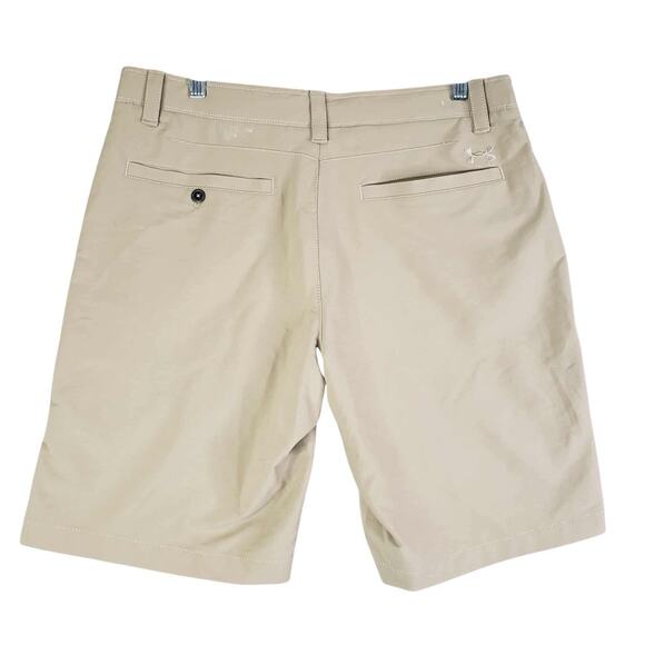 Under Armour UA Golf Shorts Men's Size 36 Khaki Flat Front Performance - Picture 3 of 10